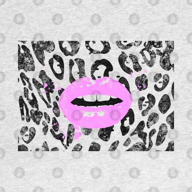Lips, pink lips by RosaliArt